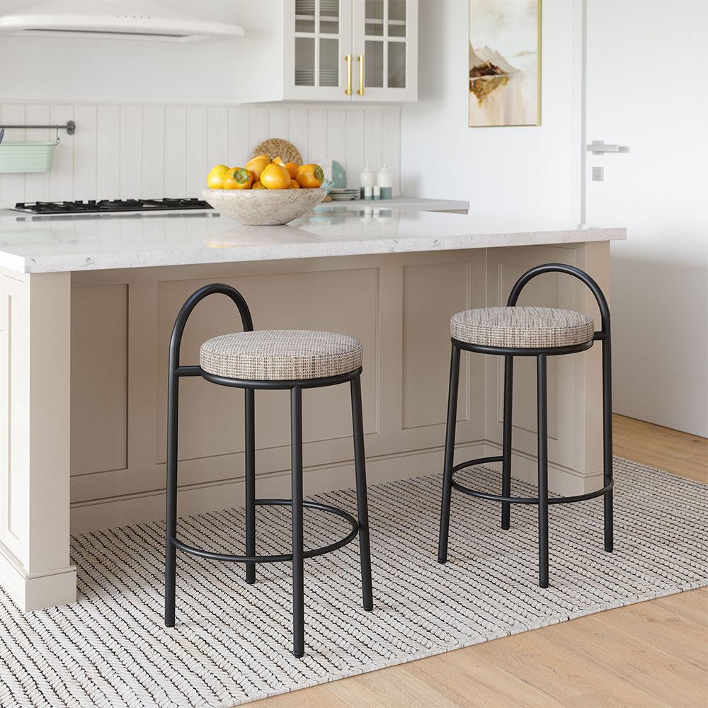 SISAL COUNTER STOOL BEIGE TWEED