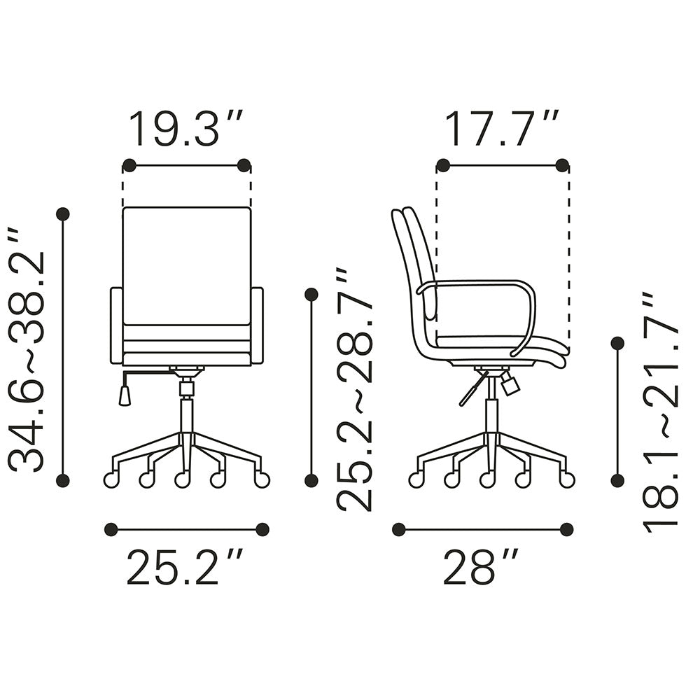 PARTNER OFFICE CHAIR WHITE