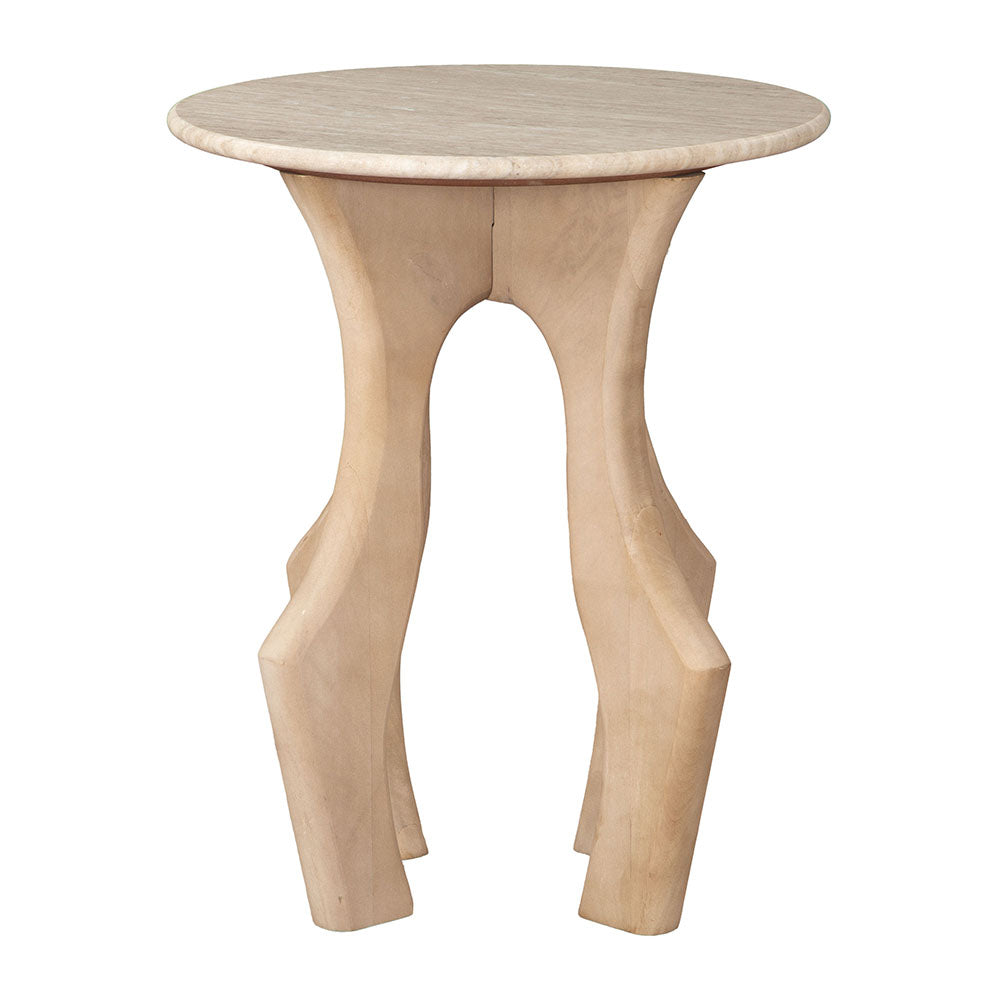 EDA SIDE TABLE WHITE & NATURAL