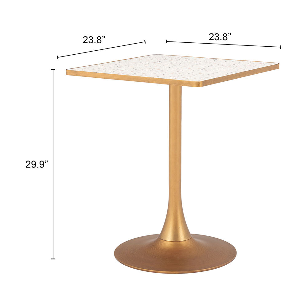 SPOT BISTRO TABLE BEIGE & GOLD