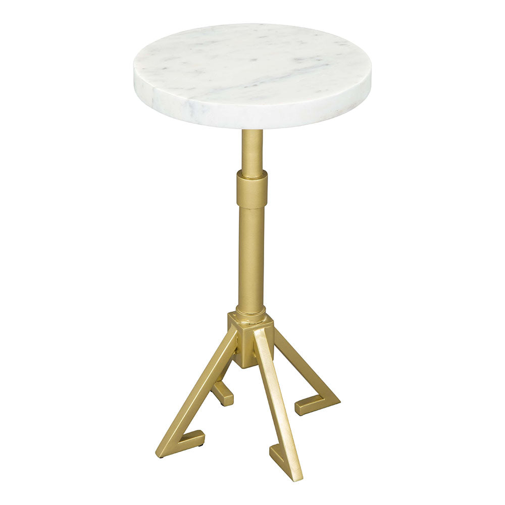MAURICE SIDE TABLE WHITE & GOLD