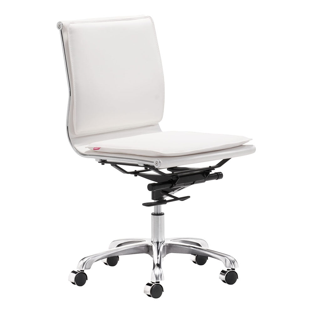 LIDER PLUS ARMLESS OFFICE CHAIR WHITE