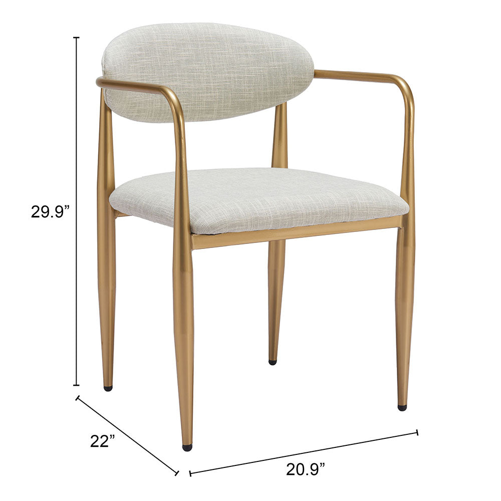 ZENS DINING CHAIR QUILL GRAY