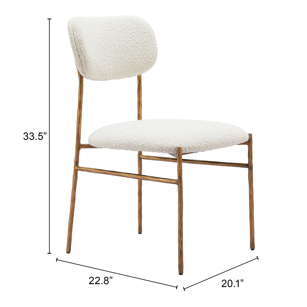 Sydhavnen Dining Chair Cream & Gold