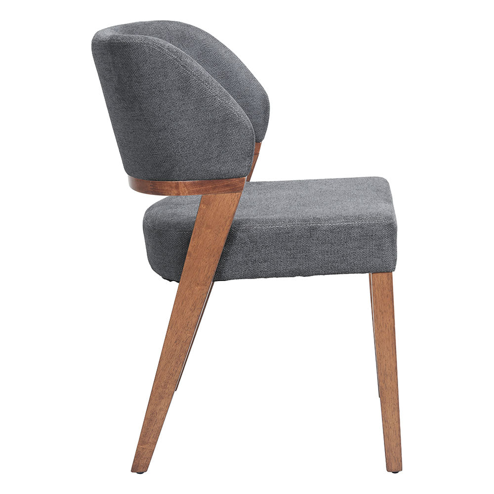 Sunobu Dining Chair Azure Gray & Walnut