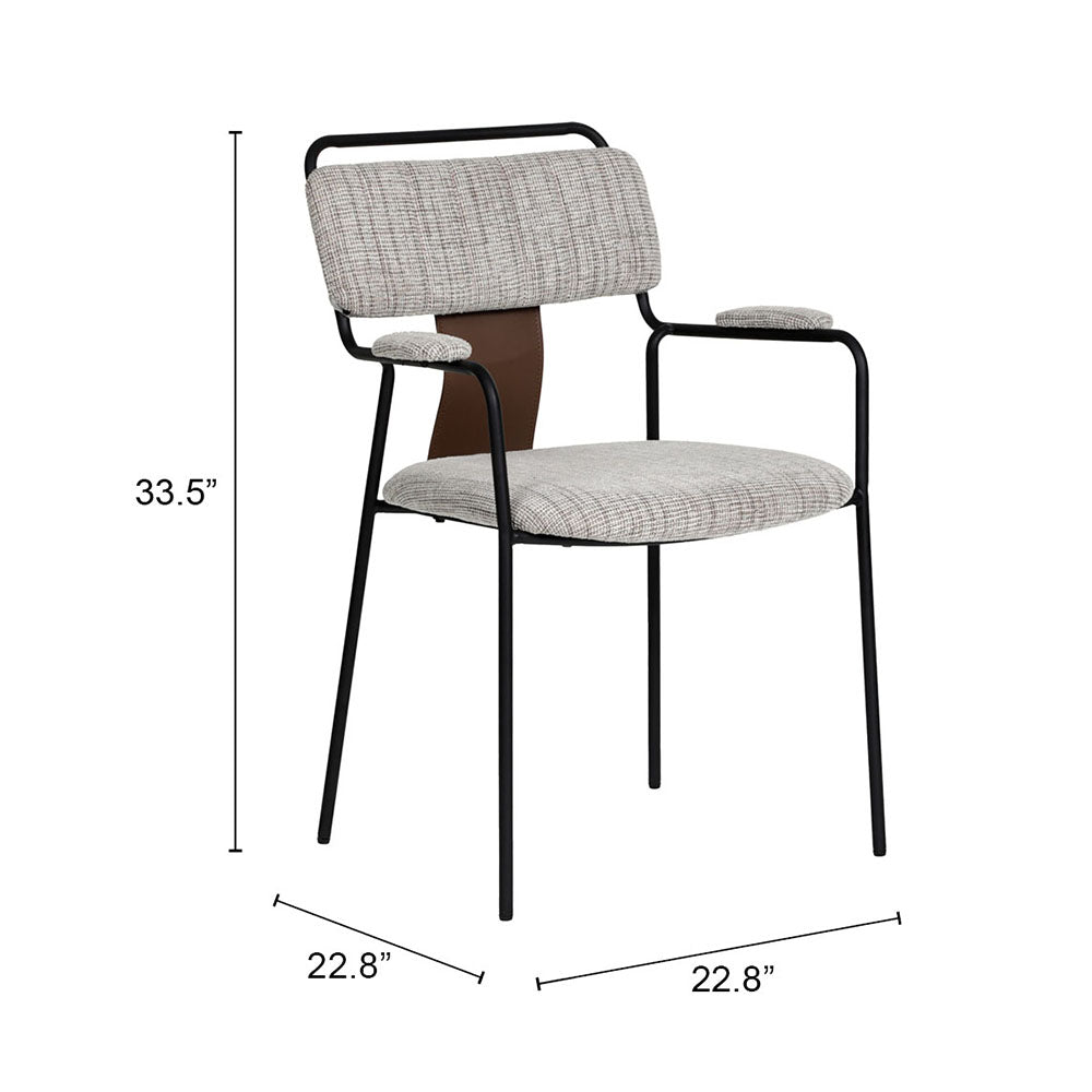 COUVA DINING CHAIR GRAY TWEED
