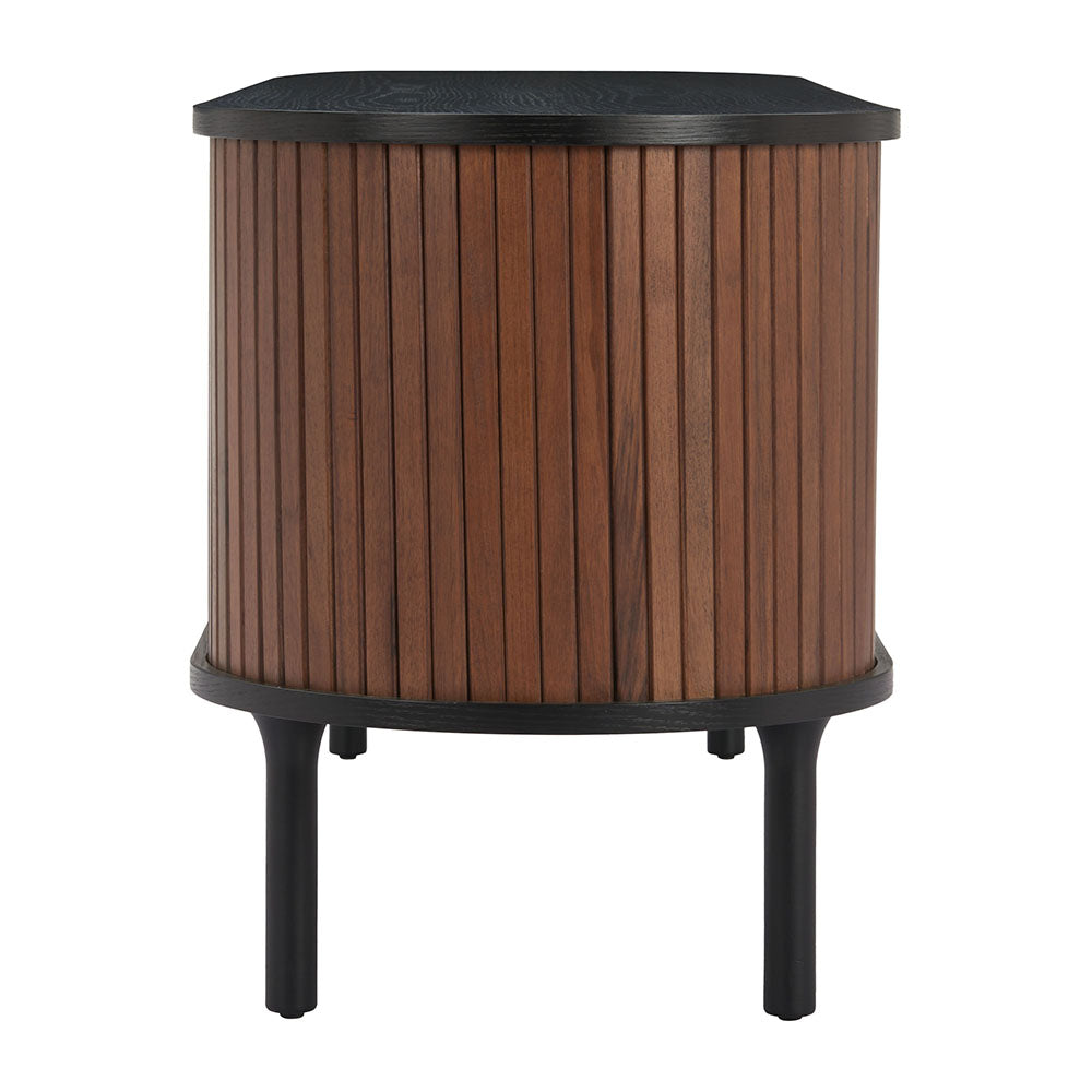 KORIANA ENTERTAINMENT STAND BLACK & WALNUT