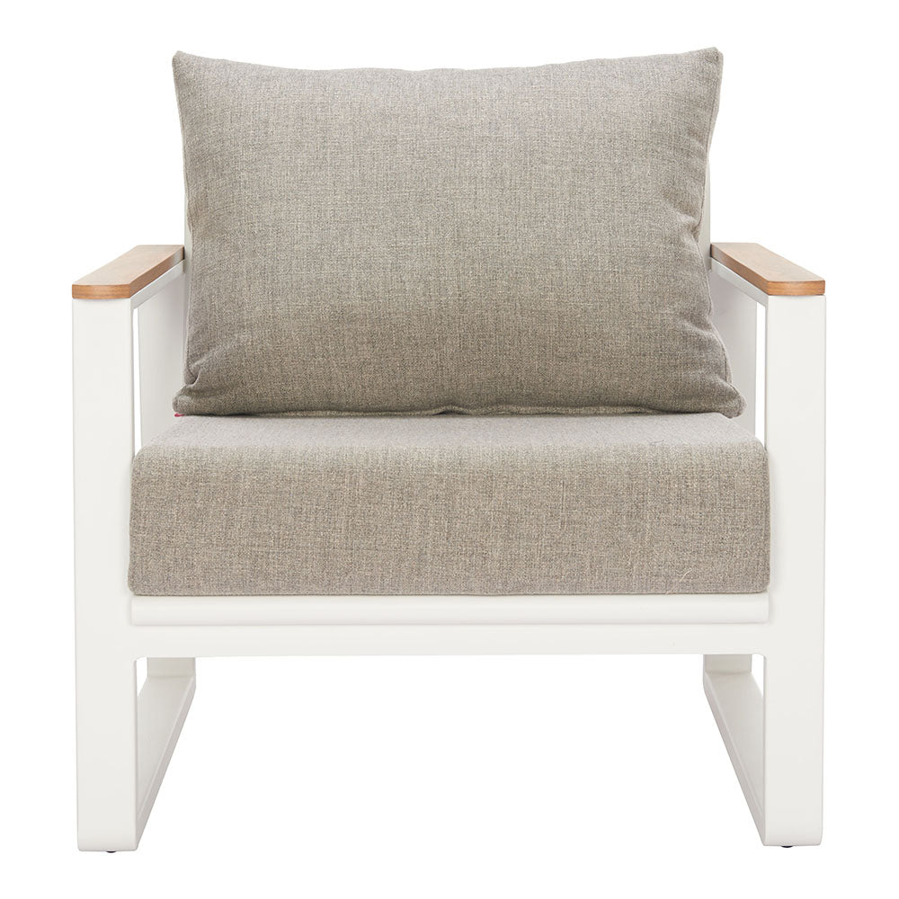 WELT ARMCHAIR TAUPE & WHITE