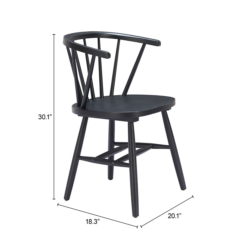 STENGER DINING CHAIR BLACK