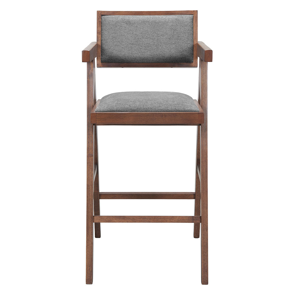 DELHI BARSTOOL GRAY & WALNUT
