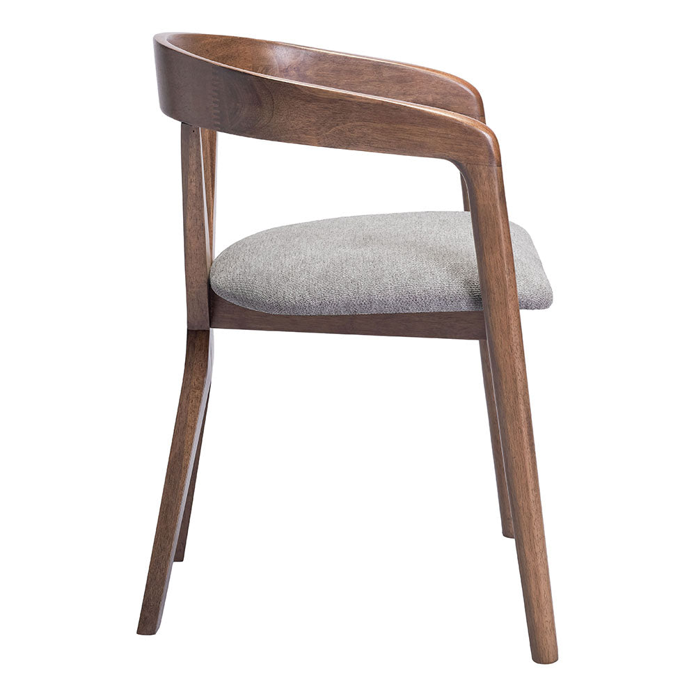 CAIRO DINING CHAIR DOVE GRAY & WALNUT
