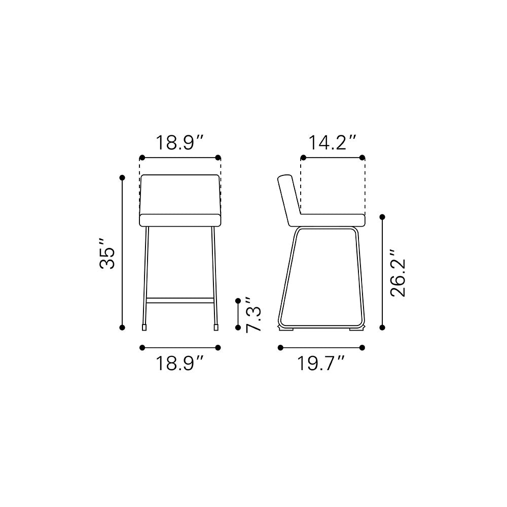 PAGO COUNTER STOOL BLACK