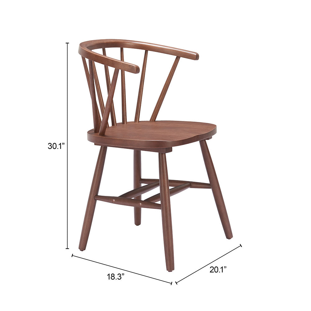 STENGER DINING CHAIR WALNUT