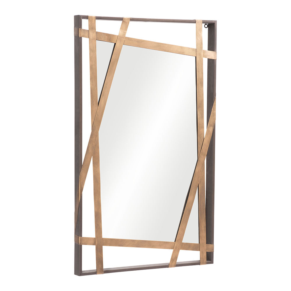 TOLIX MIRROR ANTIQUE GOLD & BLACK