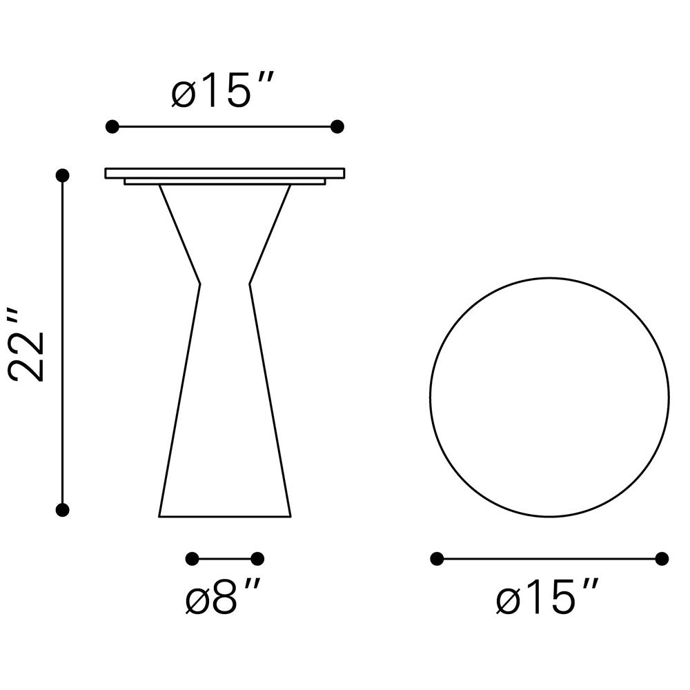 TIM SIDE TABLE WHITE & BLACK