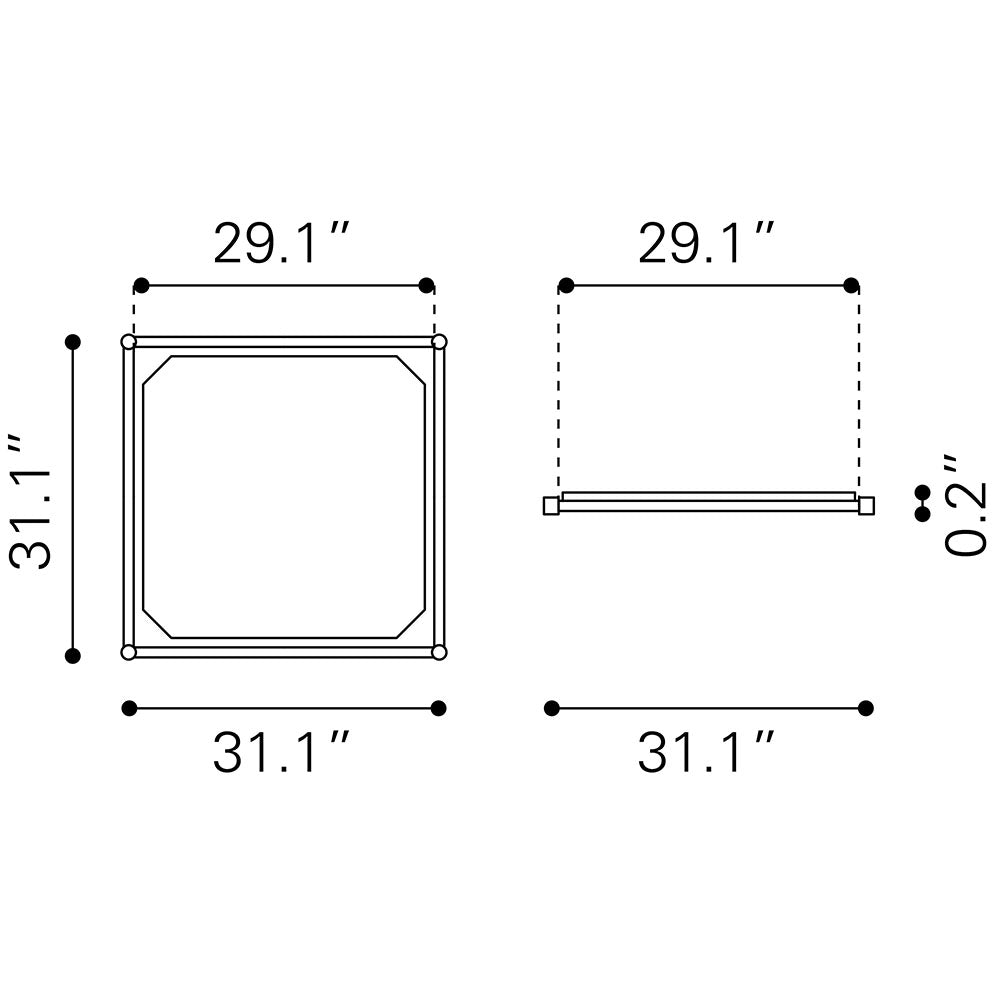 ZUO ADJUSTABLE SHELF LIGHT GRAY