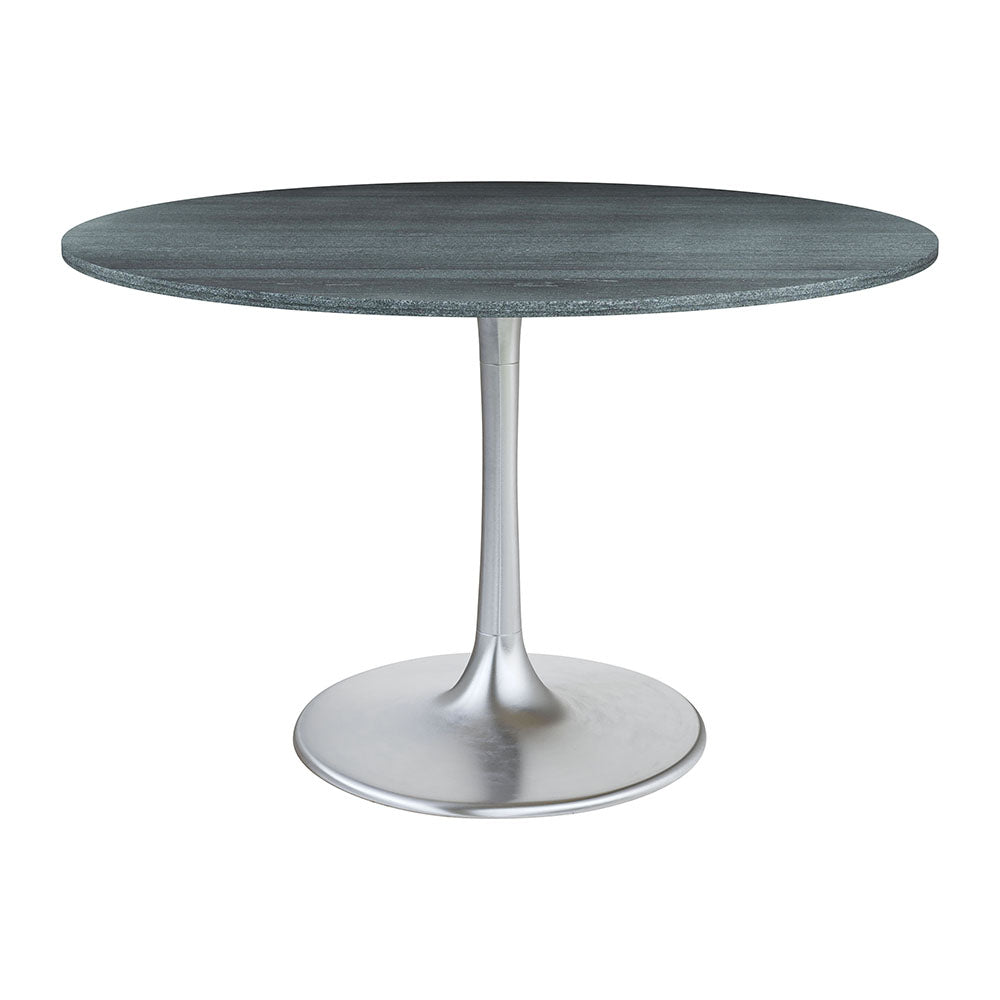 METROPOLIS DINING TABLE GRAY & SILVER