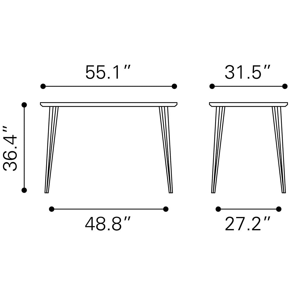 DEUS COUNTER TABLE BLACK