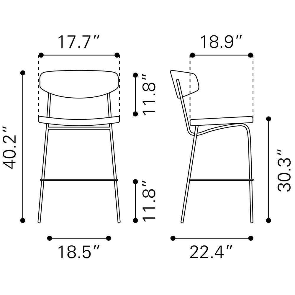 CHARON BARSTOOL VINTAGE BROWN