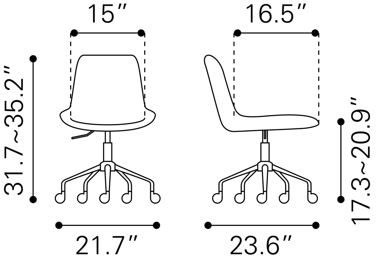 BYRON OFFICE CHAIR WHITE