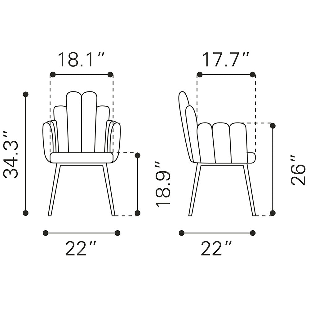 NOOSA DINING CHAIR IVORY