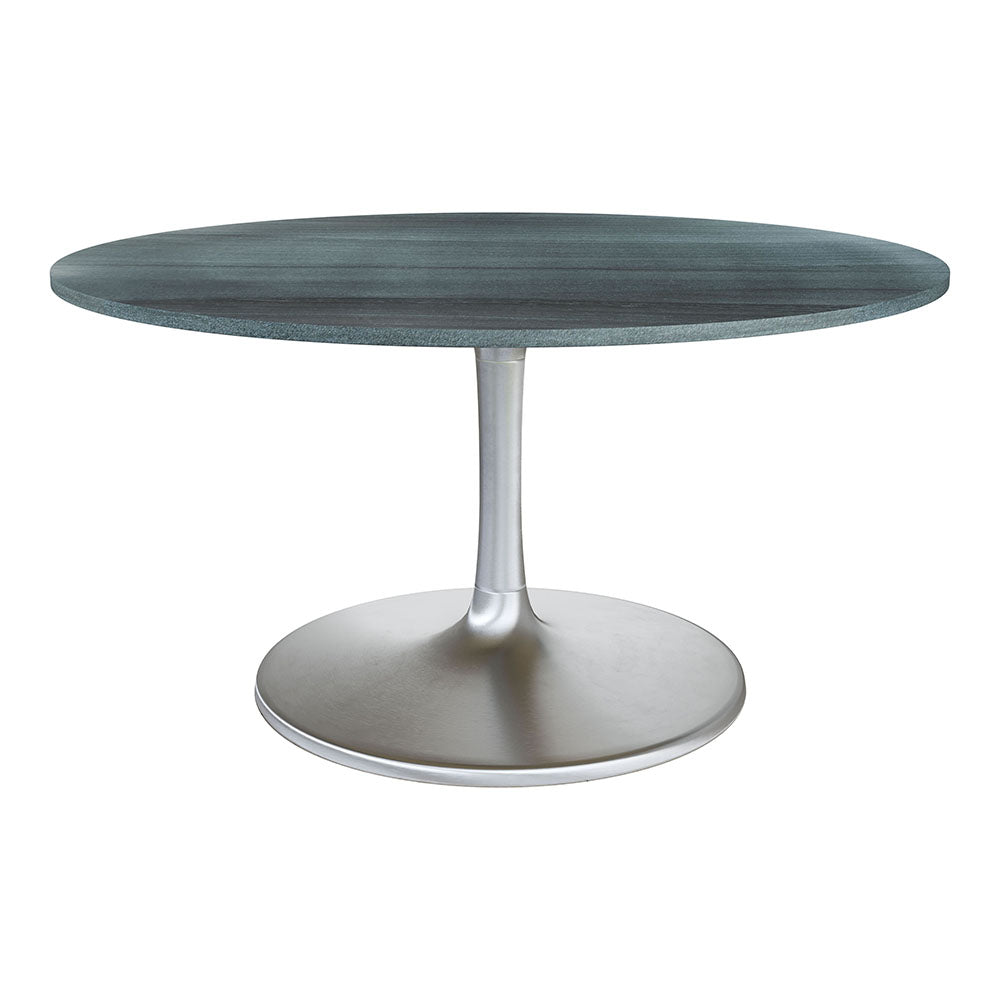 METROPOLIS DINING TABLE GRAY & SILVER