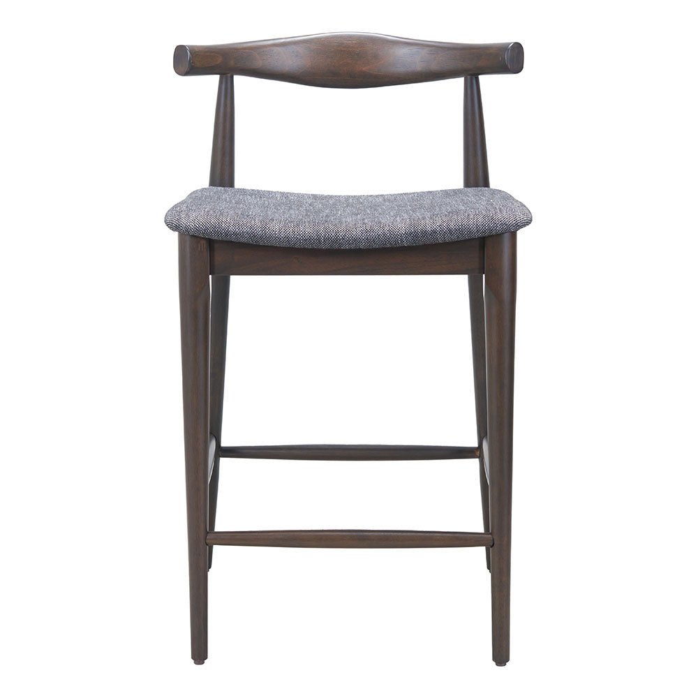 TUZKA COUNTER STOOL GRAY & ESPRESSO