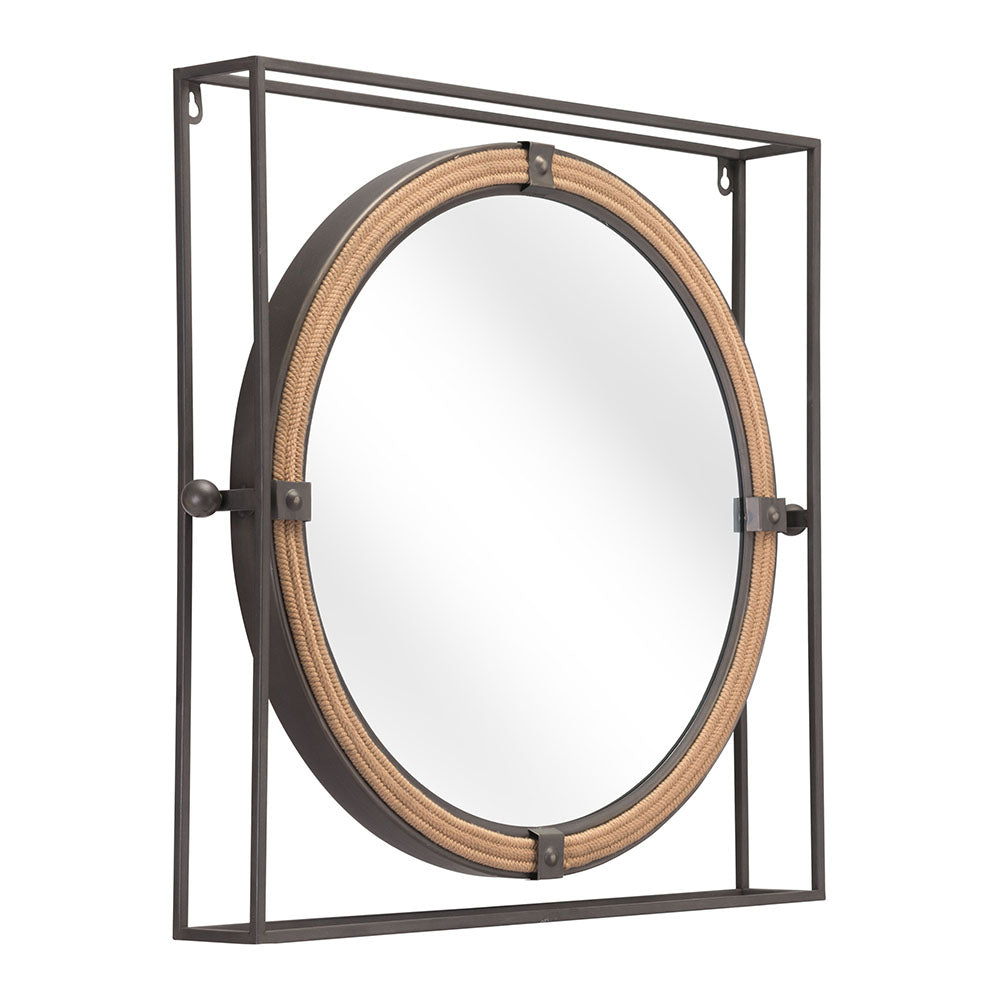 CAPELL MIRROR ANTIQUE GRAY