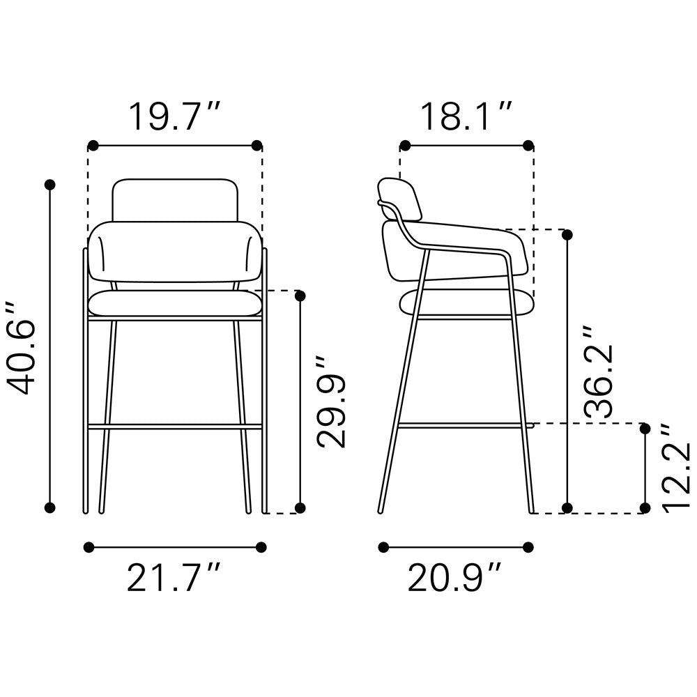 MARCEL BARSTOOL CREAM