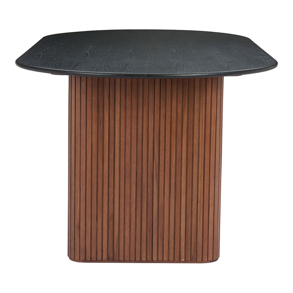 LASSIG DINING TABLE BLACK & WALNUT