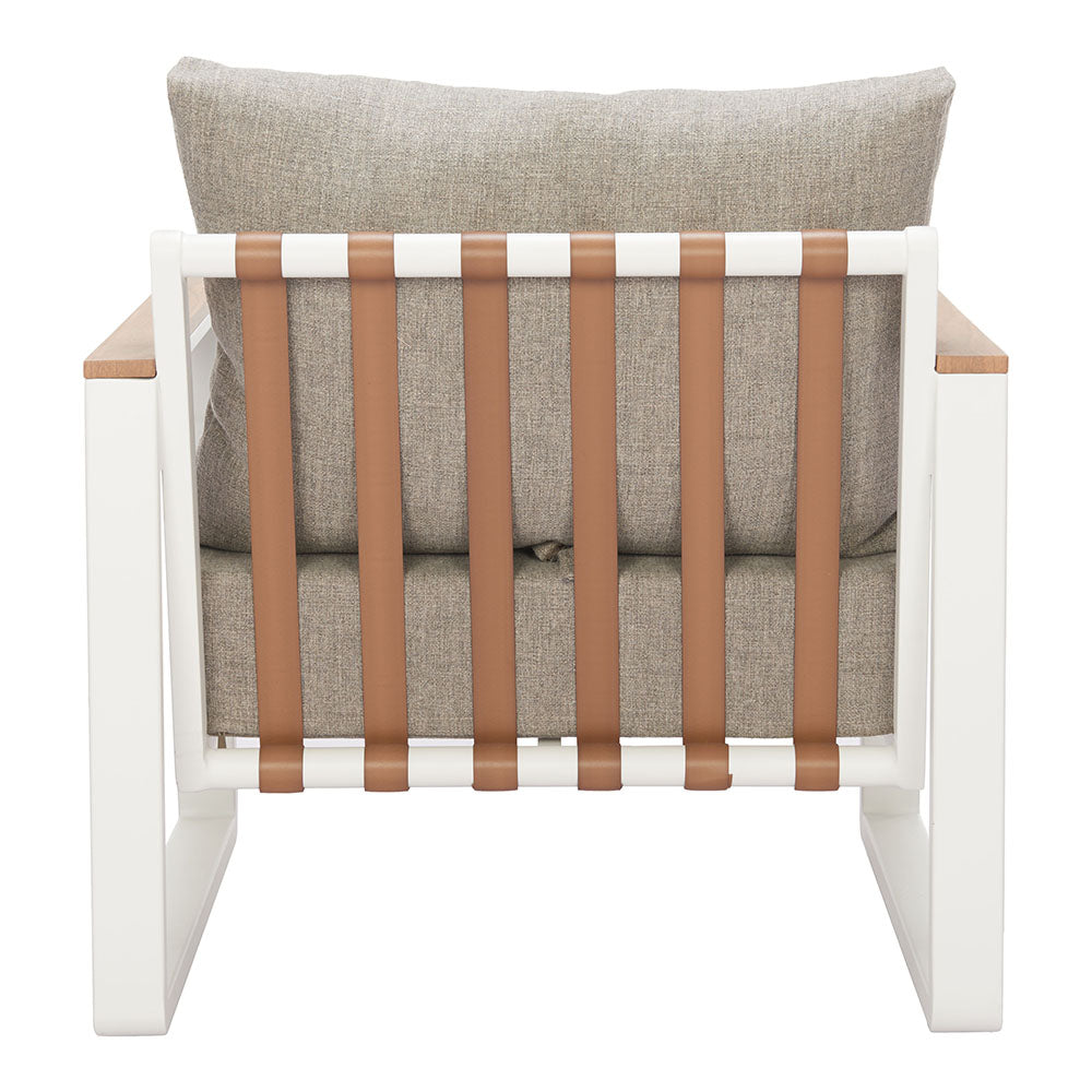 WELT ARMCHAIR TAUPE & WHITE