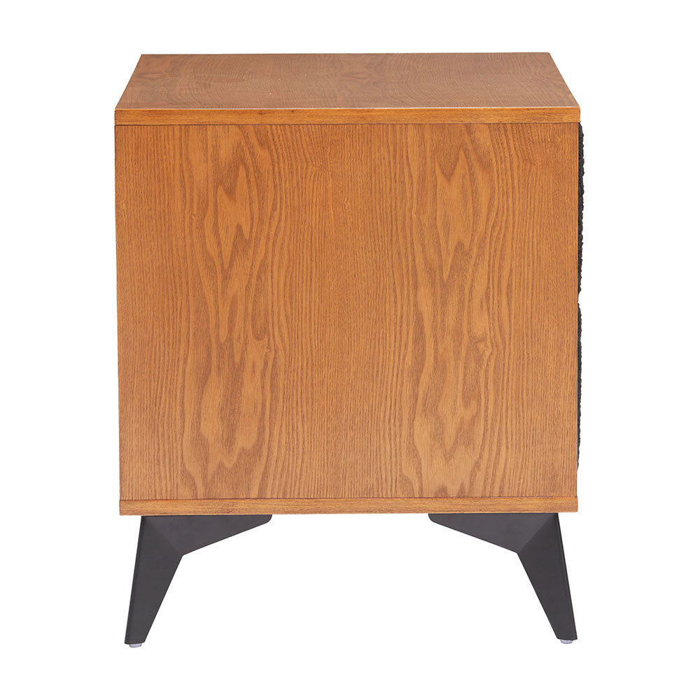 ZARIF NIGHTSTAND BLACK & WALNUT