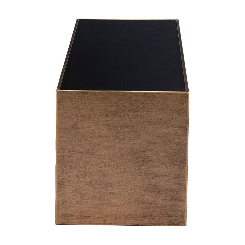 REED COFFEE TABLE BRASS & BLACK