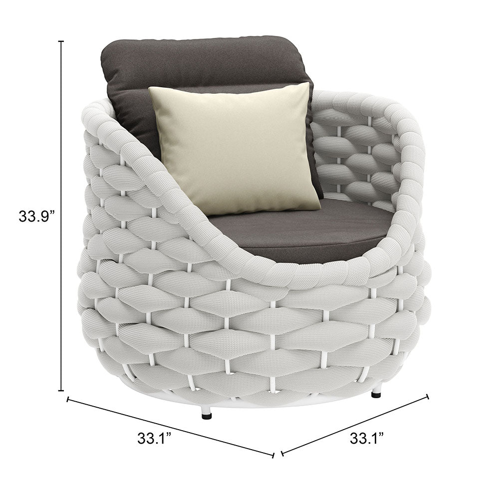 CORAL REEF ACCENT CHAIR GRAY