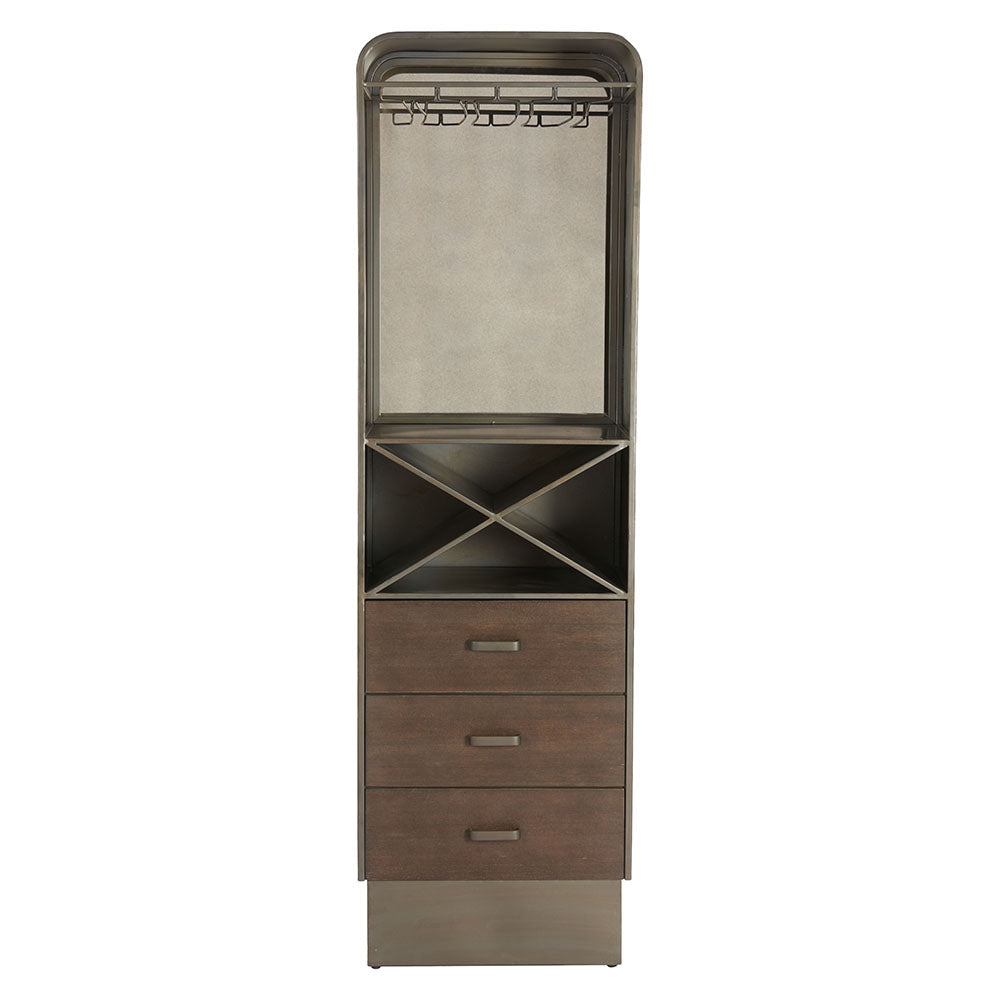 HOLE BAR CABINET BRONZE