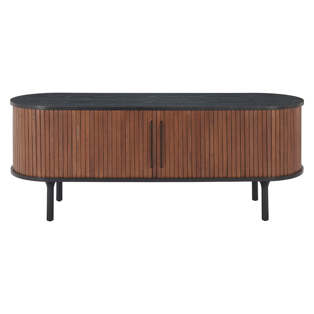 KORIANA ENTERTAINMENT STAND BLACK & WALNUT
