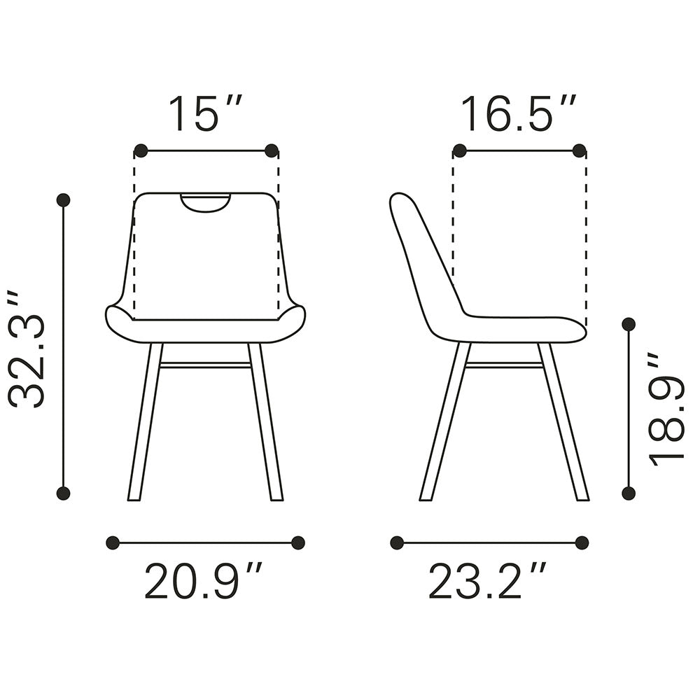 TYLER DINING CHAIR BROWN