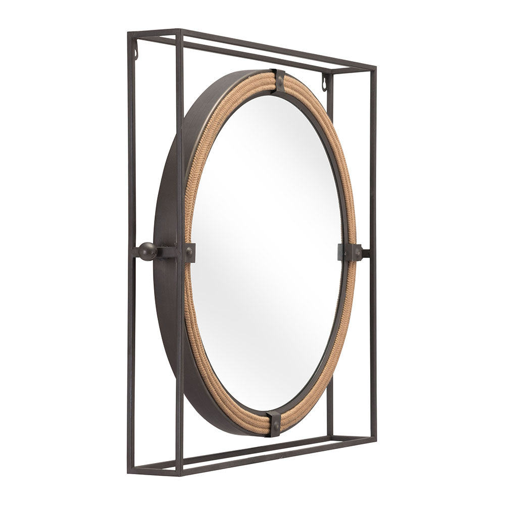 CAPELL MIRROR ANTIQUE GRAY