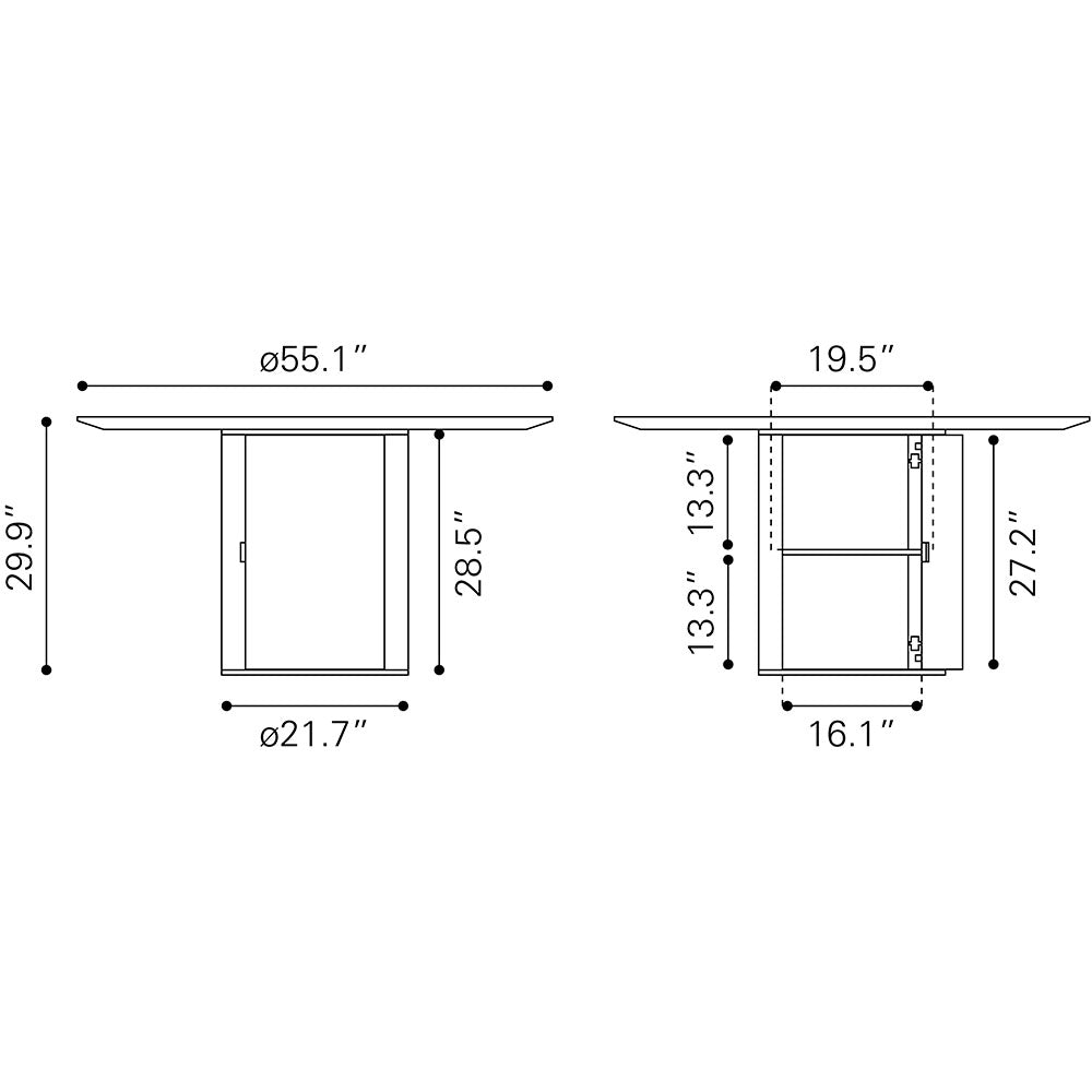 IZOLA DINING TABLE BROWN