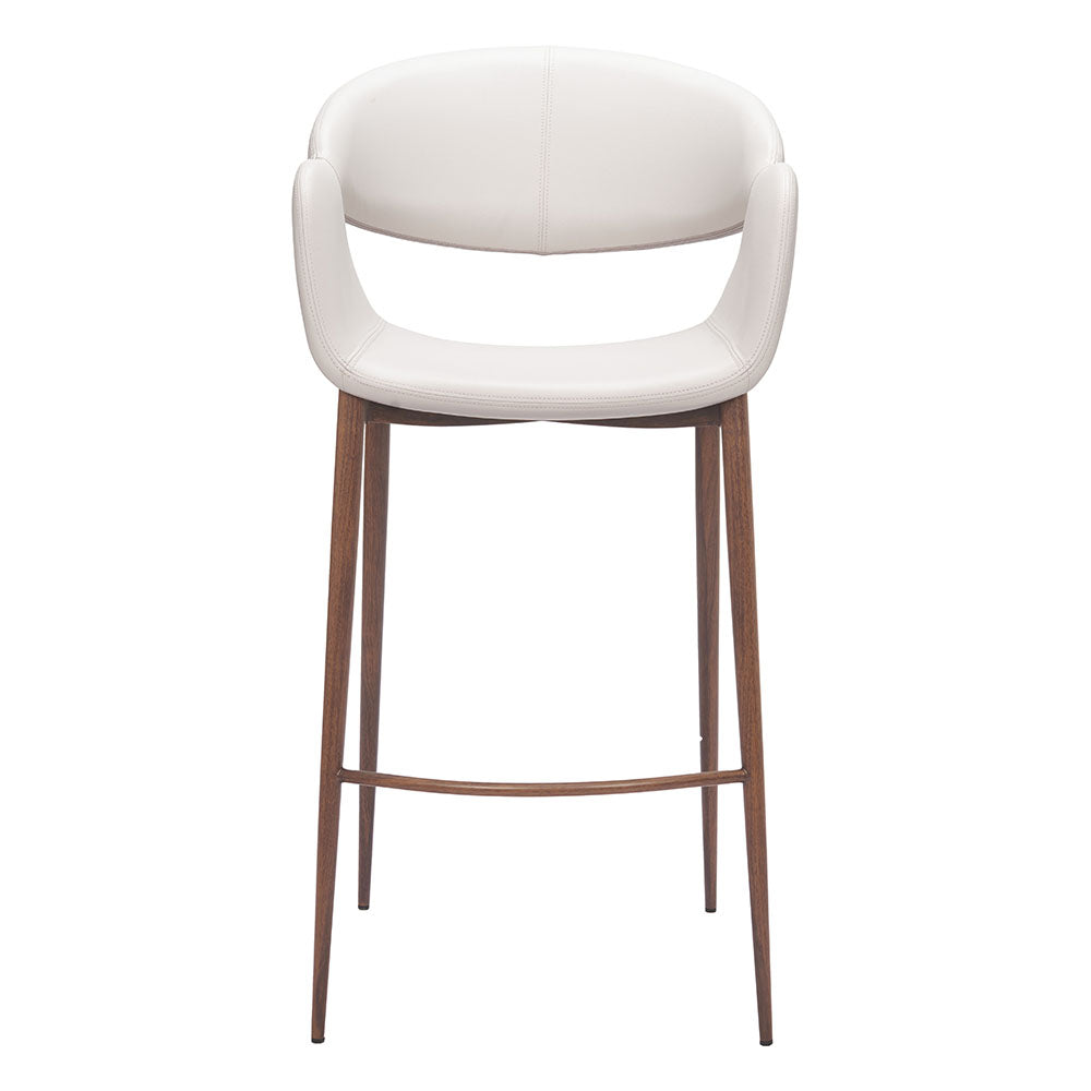 LIMAY BARSTOOL BEIGE & WALNUT