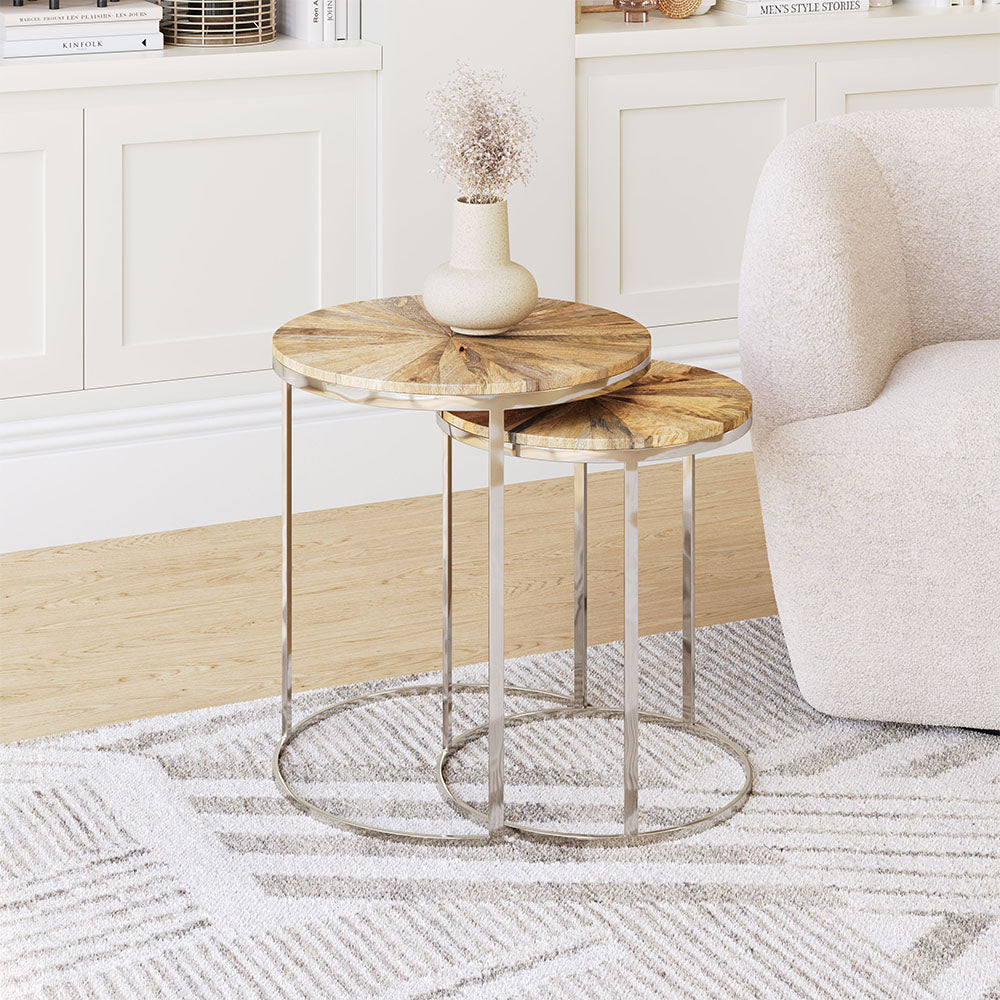 BARI NESTING TABLE SET NATURAL