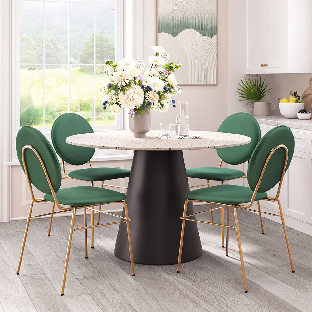JORF DINING TABLE BEIGE & BRONZE
