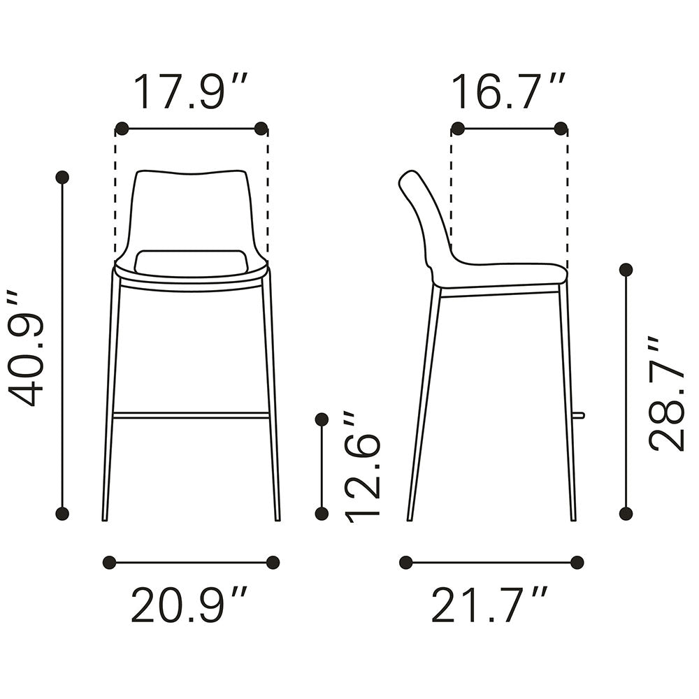 ACE BARSTOOL BROWN & WALNUT