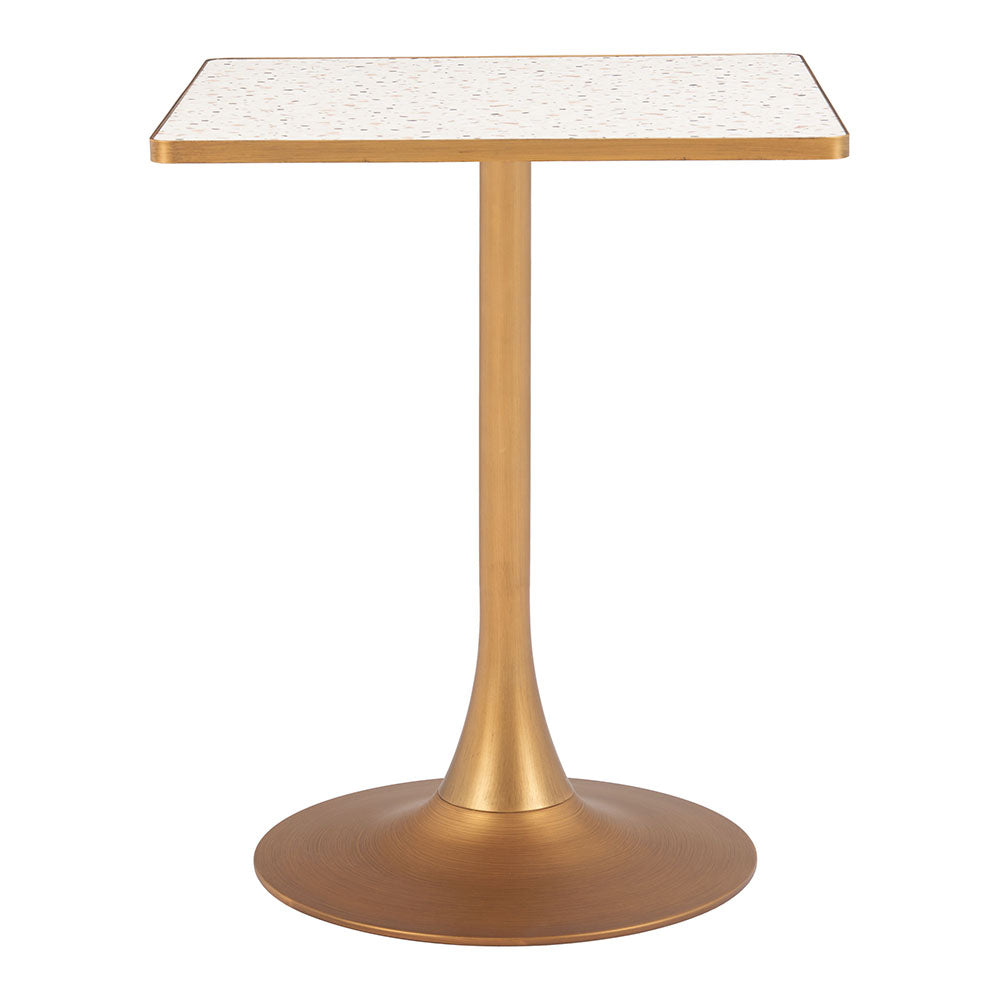 SPOT BISTRO TABLE BEIGE & GOLD