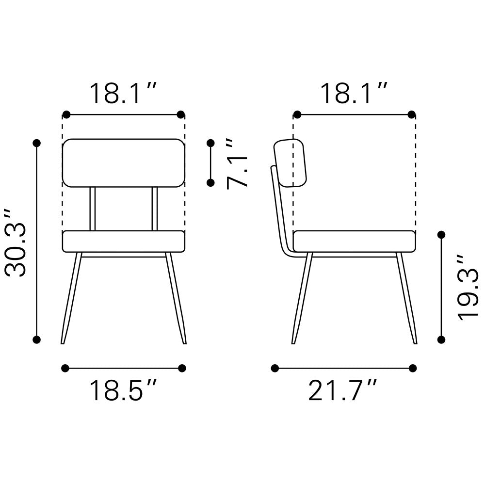 BLANCA DINING CHAIR IVORY