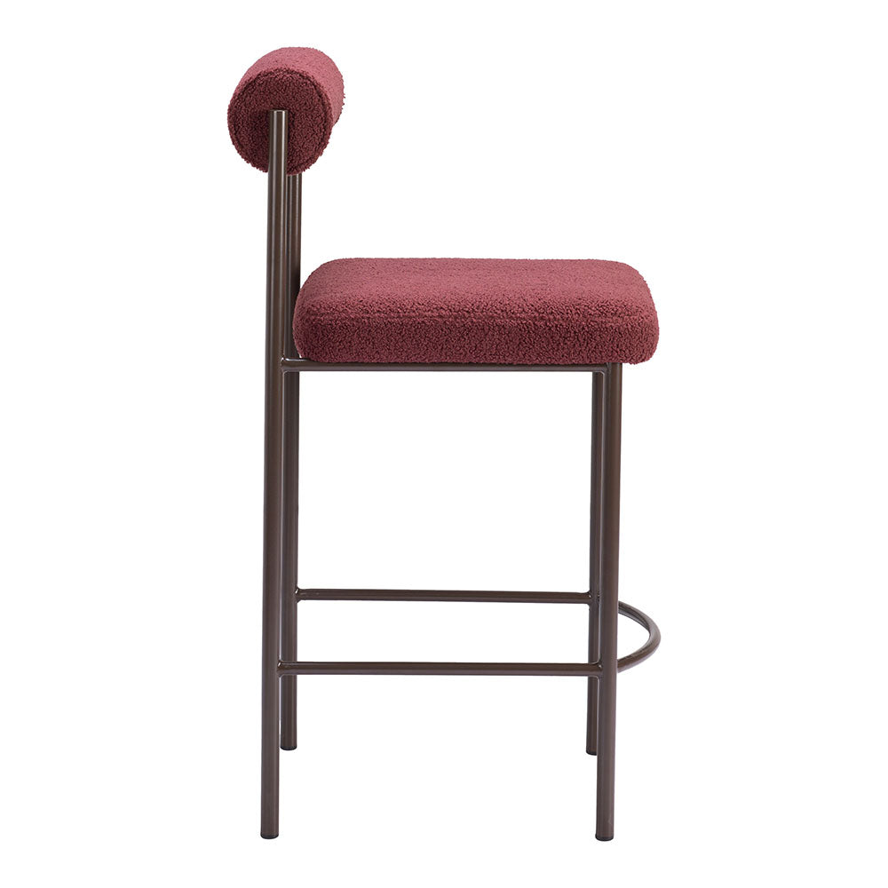LIVORNO COUNTER STOOL RED & BRONZE