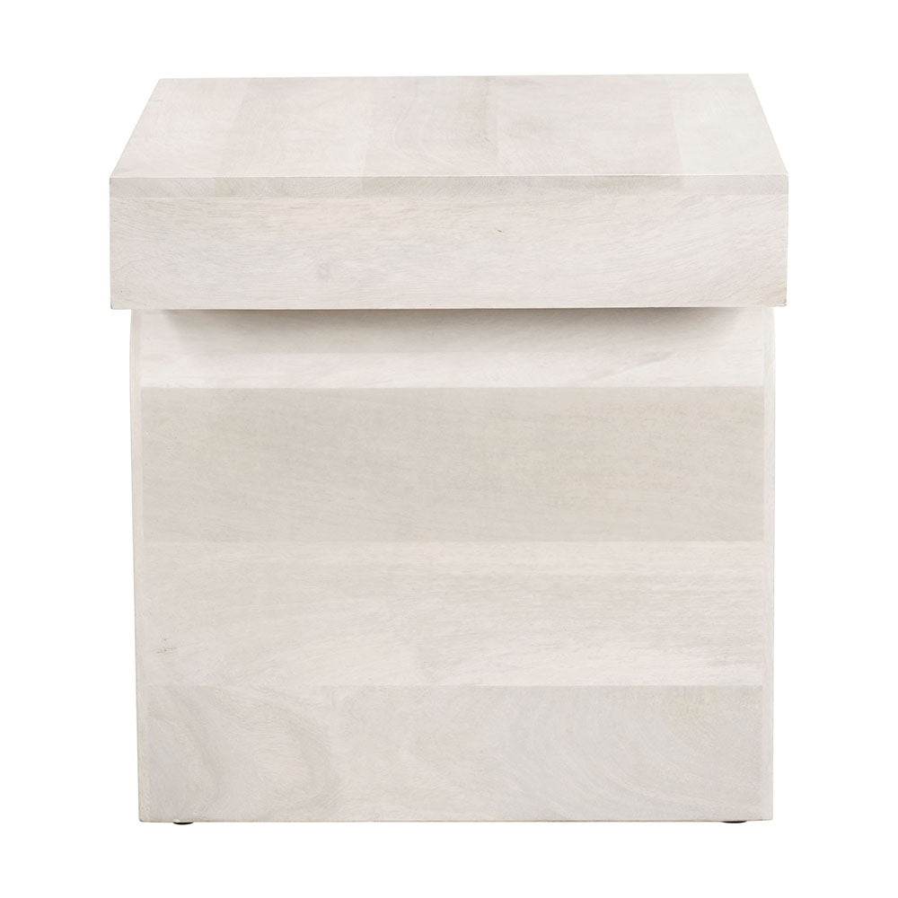 KIEL SIDE TABLE WHITEWASHED