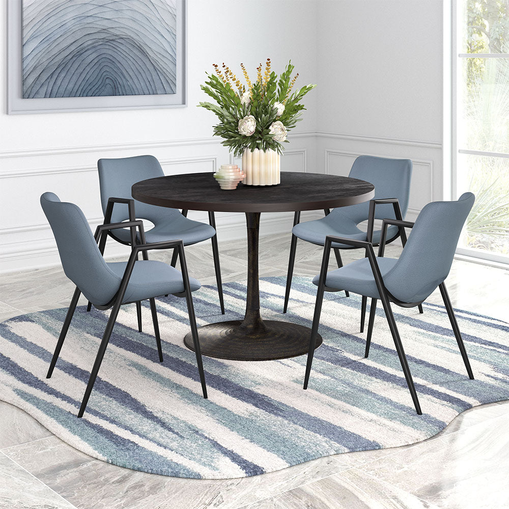 DESI DINING CHAIR AZURE & GRAY