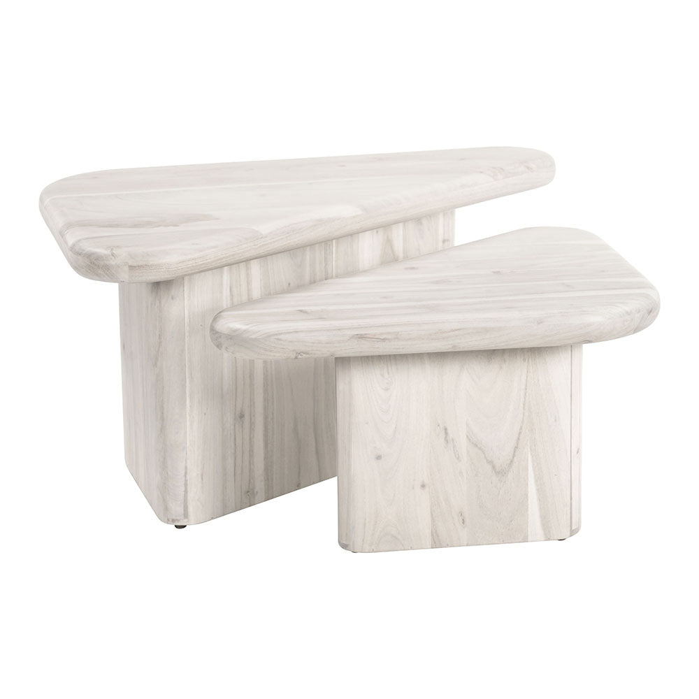 NAVIDIC COFFEE TABLE SET WHITEWASHED