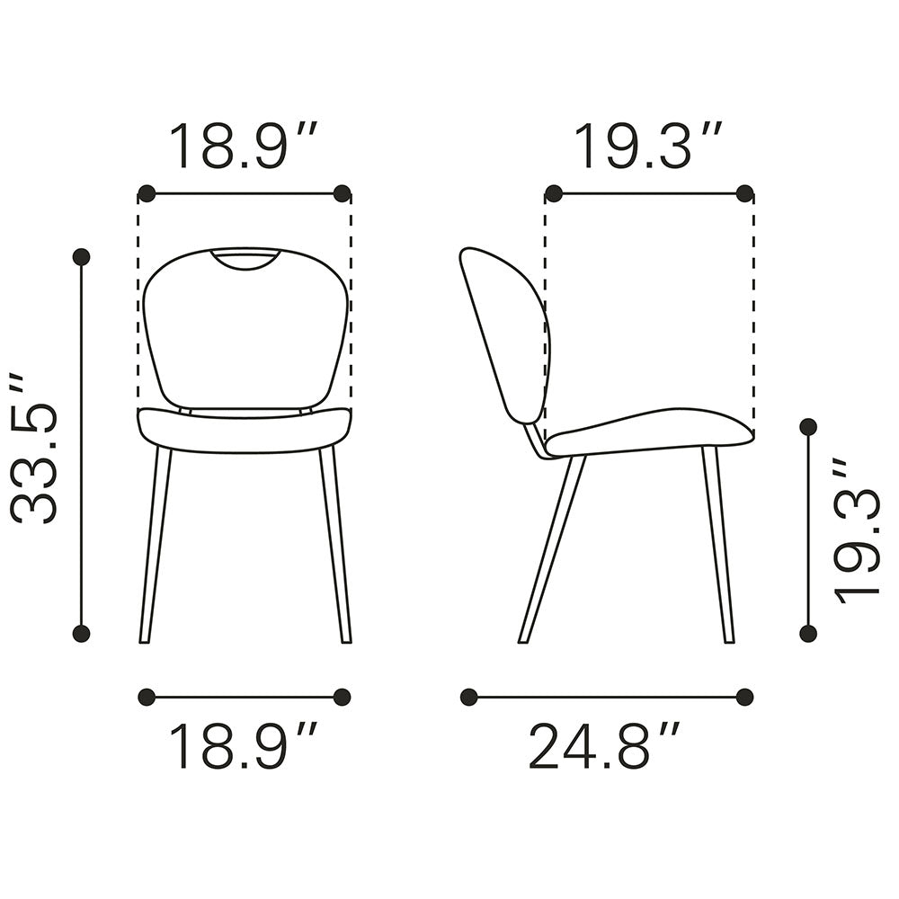 TERRENCE DINING CHAIR VINTAGE BROWN